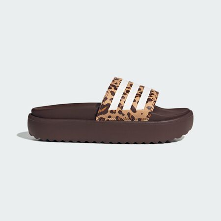 Adilette Platform Slides : Shadow Brown / Cloud White / Magic Beige