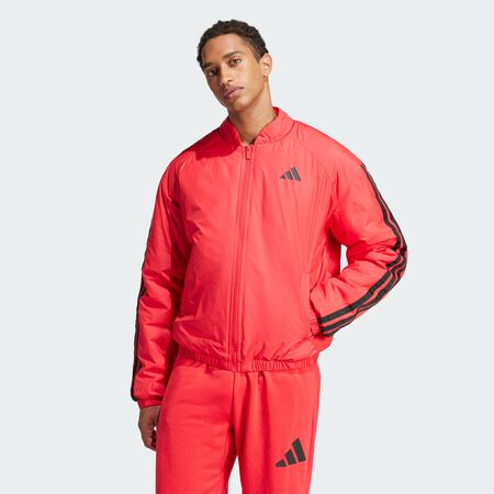 ADIDAS SPORTSWEAR Veste bomber isolante 3 bandes Essentials Pure Ruby HOMME