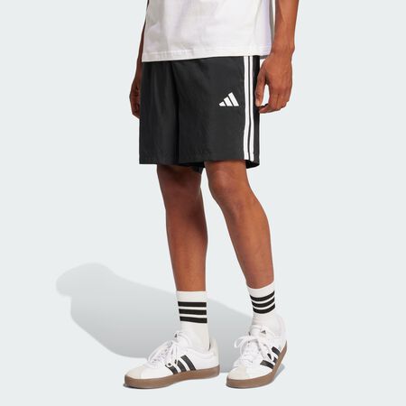 Essentials 3-Stripes Chelsea Shorts : Black / White