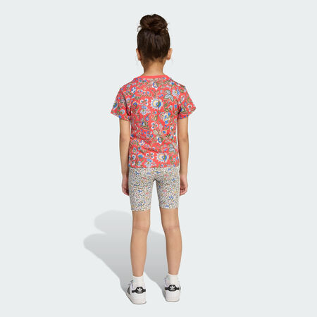 ADIDAS ORIGINALS Ensemble t-shirt court adidas Originals x Liberty London Enfants Semi Lucid Red / Multicolor CADET