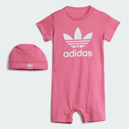 ADIDAS ORIGINALS Ensemble à offrir grenouillère et bonnet Pink Fusion BÉBÉ