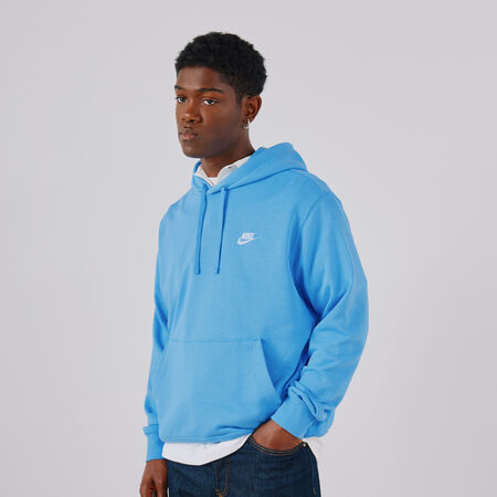 NIKE HOODIE CLUB FT BLEU/BLANC HOMME