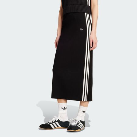 ADIDAS ORIGINALS Adicolor Knit 3-Stripes Skirt Black WOMEN