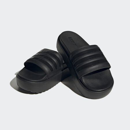 ADIDAS SPORTSWEAR Adilette Platform Slides Core Black / Core Black / Core Black WOMEN