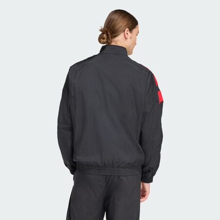 ADIDAS ORIGINALS ARCHIVE BLOCKED TRACK TOP Black / Better Scarlet MEN