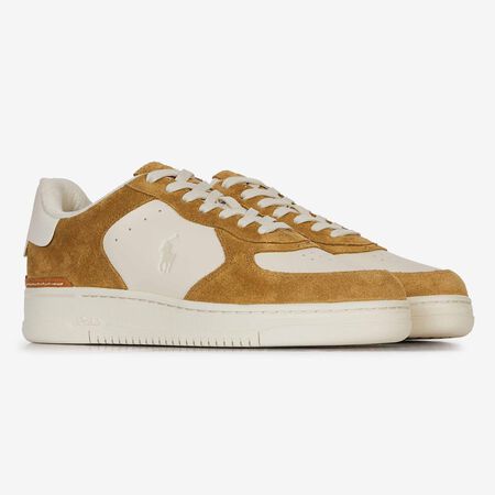 POLO RALPH LAUREN MASTERS COURT SUEDE WHITE/BROWN MEN