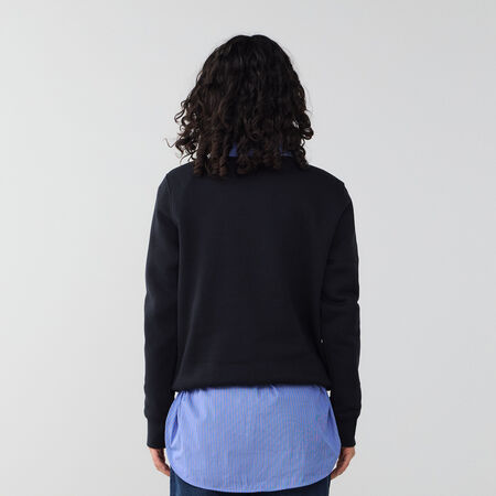 NIKE SWEAT CREW CLUB CENTERED LOGO NOIR/BLANC FEMME