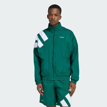 ARCHIVE BLOCKED TRACK TOP : Collegiate Green / White