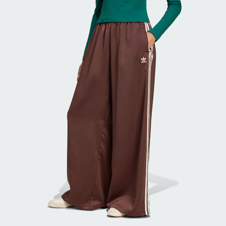 ADIDAS ORIGINALS Pantalon de survêtement à jambes larges en satin Adicolor Auburn / Cream White FEMME