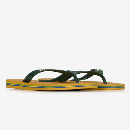 HAVAIANAS BRASIL LOGO YELLOW/GREEN WOMEN