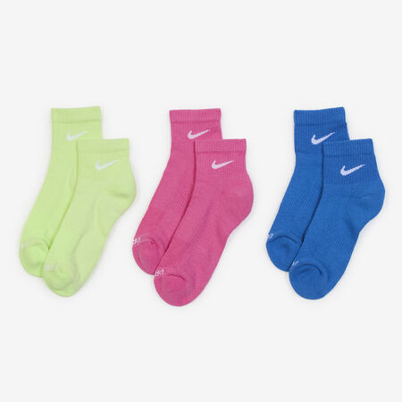 NIKE CHAUSSETTES X3 EVERYDAY MID YELLOW/ROSE MEN