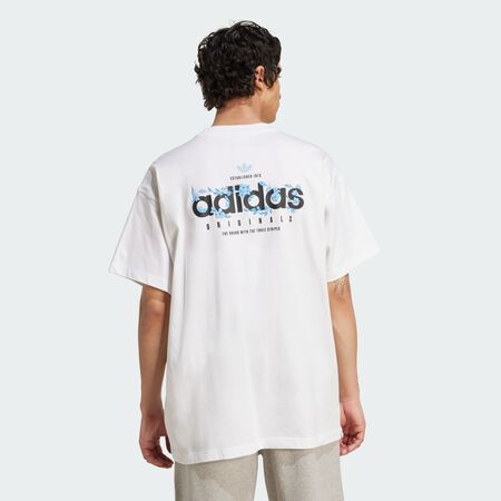 ADIDAS ORIGINALS T-shirt oversize logo floral White HOMME