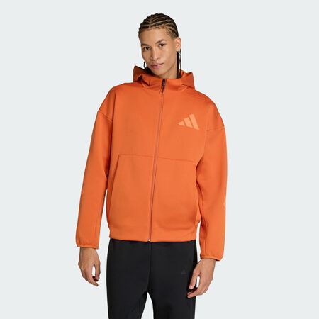 ADIDAS ORIGINALS Z.N.E. Full-Zip Hooded Track Jacket Fox Orange MEN