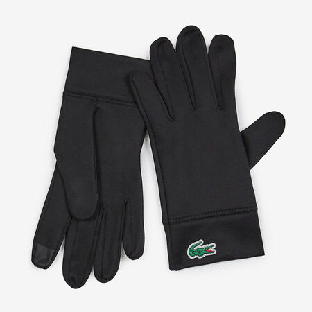 LACOSTE GANTS SIDE LOGO SPORT NOIR/VERT MIXTE
