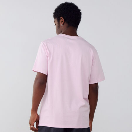 CONVERSE TEE SHIRT STAR CHEVRON EMBROIDERED PINK/WHITE MEN