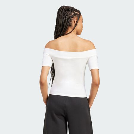 ADIDAS ORIGINALS T-Shirt manches courtes bandeau Adicolor White FEMME
