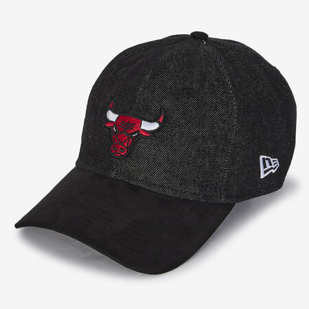 NEW ERA 9TWENTY CHICAGO BULLS DENIM NOIR/ROUGE HOMME
