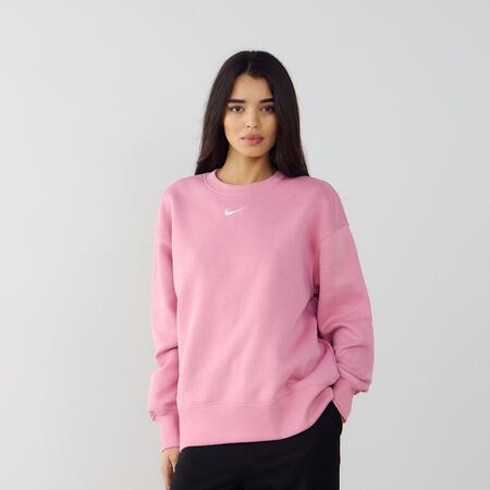 NIKE SWEAT CREW PHOENIX LONG OVERSIZED ROSE/BLANC FEMME