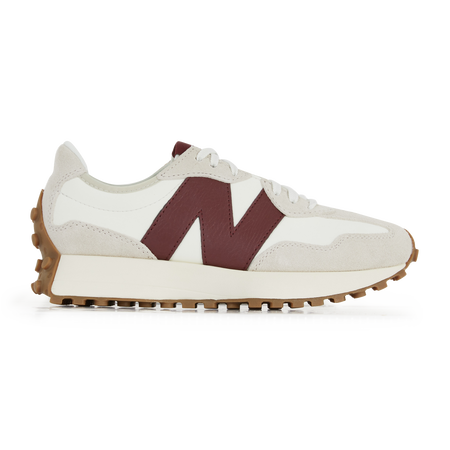 NEW BALANCE 327 327 BLANC WHITE/BURGUNDY WOMEN