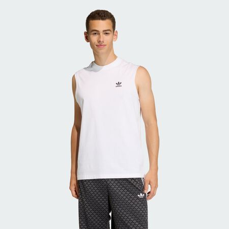 TREFOIL ESSENTIALS SLEEVELESS TEE : White