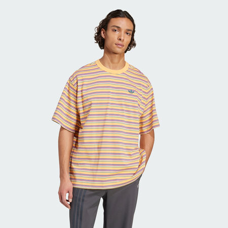 ADIDAS ORIGINALS T-shirt rayé adidas Originals Multicolor / Tech Green / Green / Almost Yellow HOMME