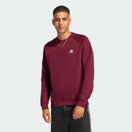 ADIDAS ORIGINALS SWEAT-SHIRT COUPE STANDARD MOLLETON COL RAS-DU-COU ESSENTIAL Maroon HOMME
