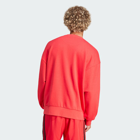 ADIDAS ORIGINALS Sweat-shirt logo à 3 bandes coupe ample Essentials Pure Ruby / Black HOMME