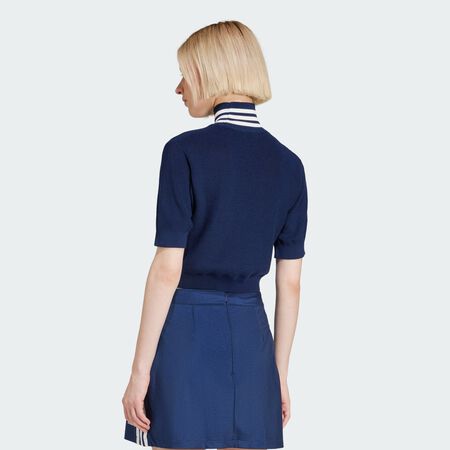 ADIDAS ORIGINALS Col roulé Cropped Night Indigo / Off White FEMME