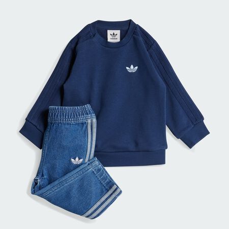 ADIDAS ORIGINALS Ensemble haut ras-du-cou Denim Enfants Medium Blue Denim / Night Indigo CADET