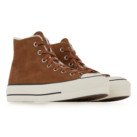 CONVERSE chuck taylor all star CHUCK TAYLOR ALL STAR LIFT HI SUEDE BROWN WOMEN