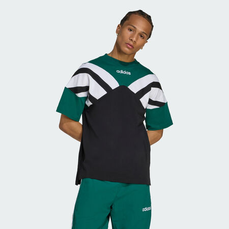 ADIDAS ORIGINALS T-shirt lignes de coutures Archive Black / Collegiate Green HOMME