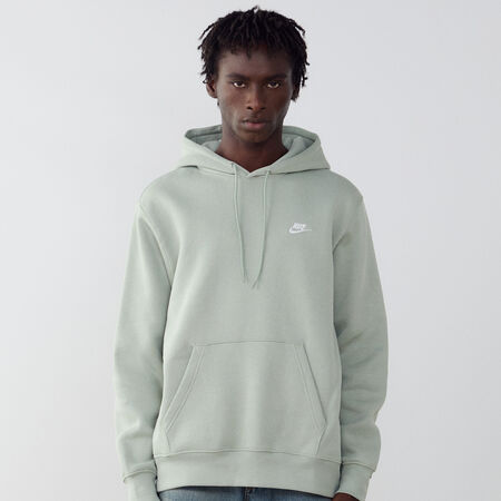 NIKE HOODIE CLUB SMALL LOGO VERT/BLANC HOMME