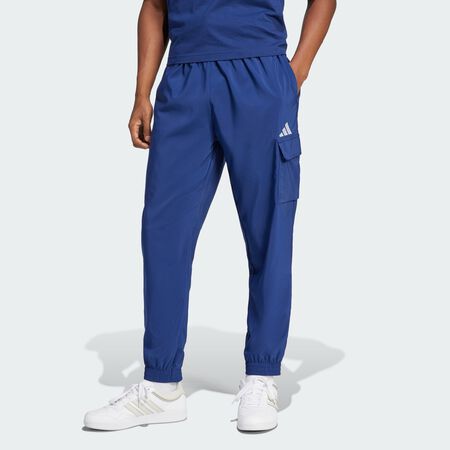 Pantalon cargo petit logo Essentials : Dark Blue / White