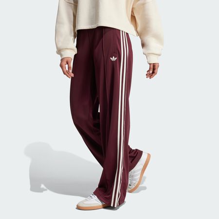 ADIDAS ORIGINALS Pantalon de survêtement ample Adicolor Classic Firebird Maroon / Cream White FEMME