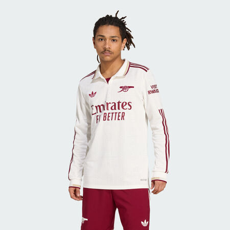 ADIDAS PERFORMANCE Arsenal 25/26 Long Sleeve Third Authentic Jersey Cloud White / Team Coll Burgundy 2 MEN