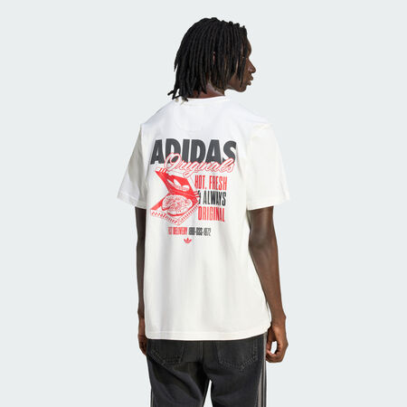 ADIDAS ORIGINALS NOUVEAU T-SHIRT PIZZA BOX GRAPHIC Core White HOMME