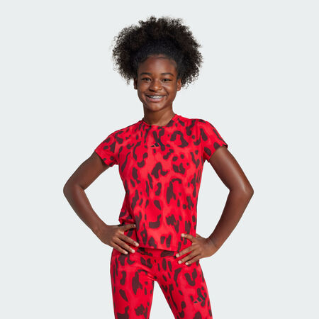 ADIDAS SPORTSWEAR T-shirt imprimé intégral Future Icons Pure Ruby / Better Scarlet / Aurora Ruby / Black JUNIOR