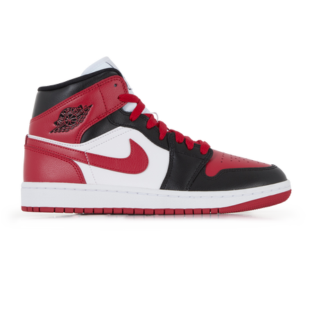 AIR JORDAN 1 MID ALTERNATE BRED : BLACK/RED