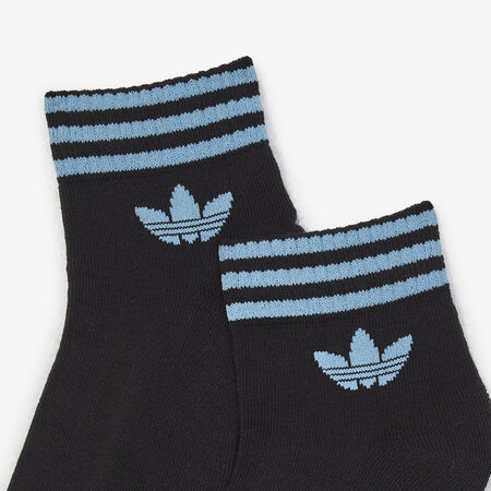 ADIDAS ORIGINALS CHAUSSETTES X3 ANKLE HALF-CUSHIONED NOIR/BLEU MIXTE