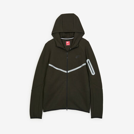 NIKE JACKET TECH FLEECE FZ REFLECTIVE VERT HOMME