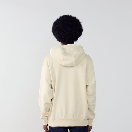 NIKE HOODIE LINEAR LOGO BEIGE/BLANC HOMME