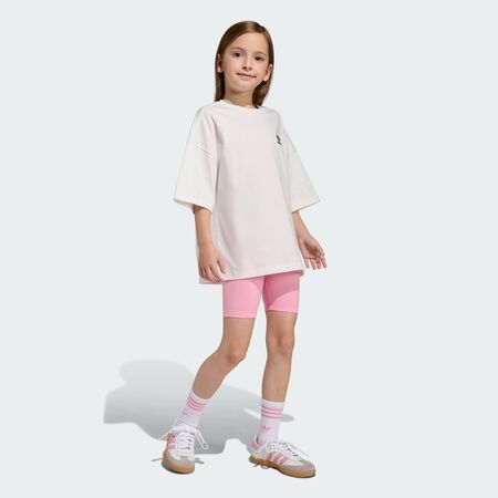 ADIDAS ORIGINALS Cycling Shorts and Tee Set Kids Light Pink TODDLERS