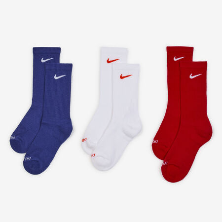NIKE CHAUSSETTES X3 EVERYDAY MID RED/WHITE MEN