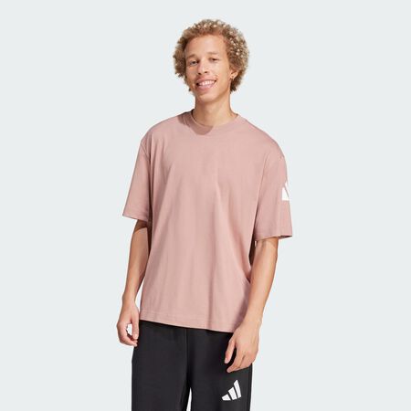 ADIDAS SPORTSWEAR T-shirt logo à 3 bandes coupe ample Essentials Warm Clay / White HOMME