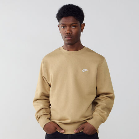NIKE SWEAT CREW CLUB BEIGE/WHITE MEN
