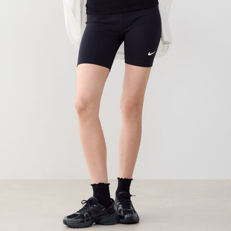 NIKE SHORT BIKER SWOOSH BLACK/WHITE WOMEN