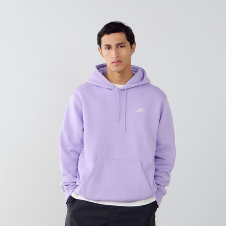 HOODIE CLUB SMALL LOGO : VIOLET/BLANC