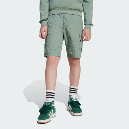 ADIDAS ORIGINALS Cargo Shorts Kids Silver Green JUNIOR