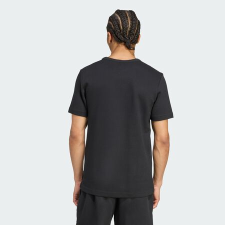 ADIDAS ORIGINALS T-shirt gaufré Trèfle Essentials Black / White HOMME