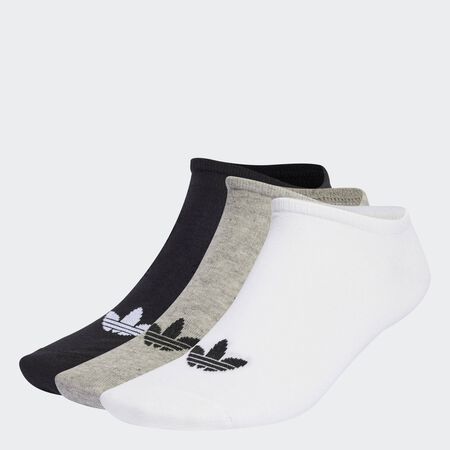 ADIDAS ORIGINALS Socquettes Trefoil Liner (6 paires) White / Medium Grey Heather / Black MIXTE